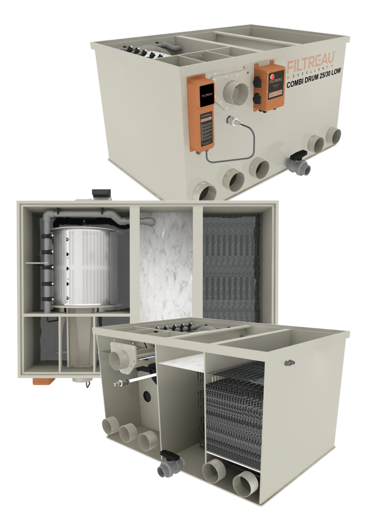 Filtr Filtreau Bębnowy Combi Drum 25/30 Low Grawitacja/Pompa