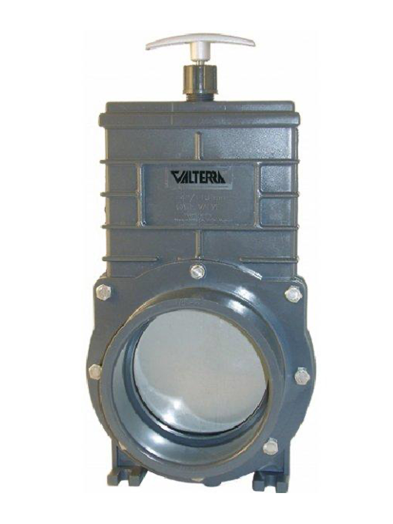 Zawór Gilotynowy Zasuwa Valterra 110m Prowadnicą ze Stali Nierdzewnej